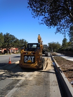 Filling trench