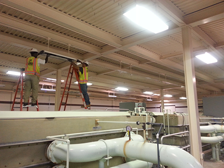 Installation of new energy-efficient LED lighting