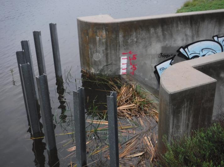 Reservoir level at 1048' reaches the spillway.